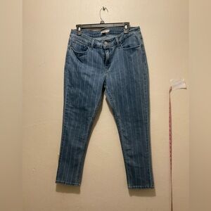 Women’s Levi’s pinstriped jeans, super skinny Levi’s 535 jeans